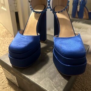 Azalea Wang Blue Platform Heels